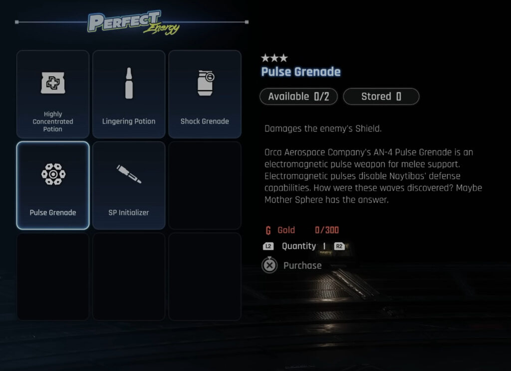 Items such as grenades are purchasable in-game