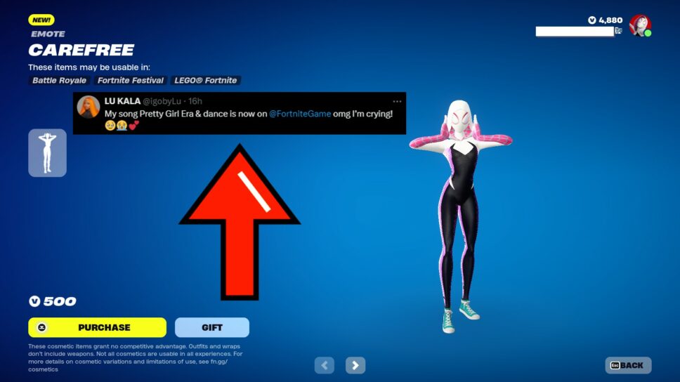 Carefree Fortnite Emote: Origin explained and how to unlock cover image
