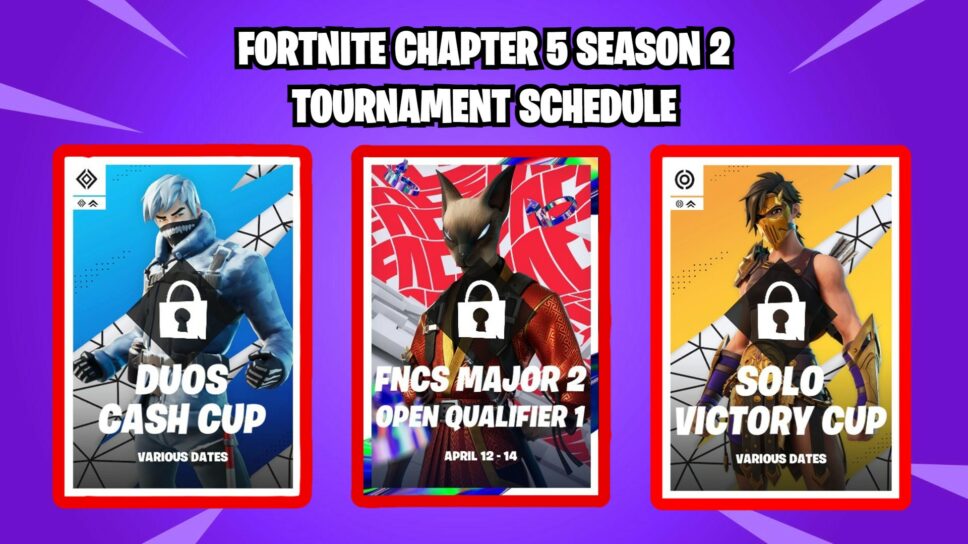 Complete Fortnite tournament schedule for Chapter 5 Season 2 cover image