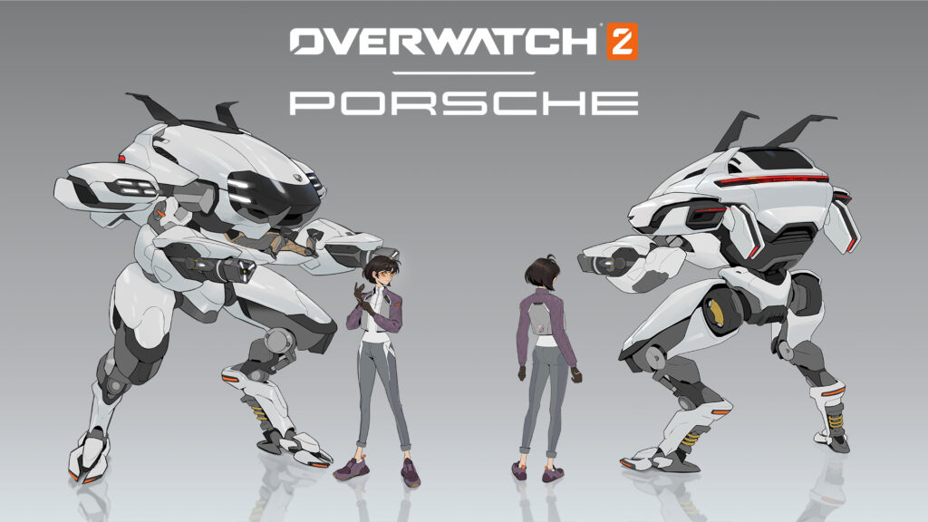 Overwatch 2 Porsche D.Va skin artwork (Image via Blizzard Entertainment)