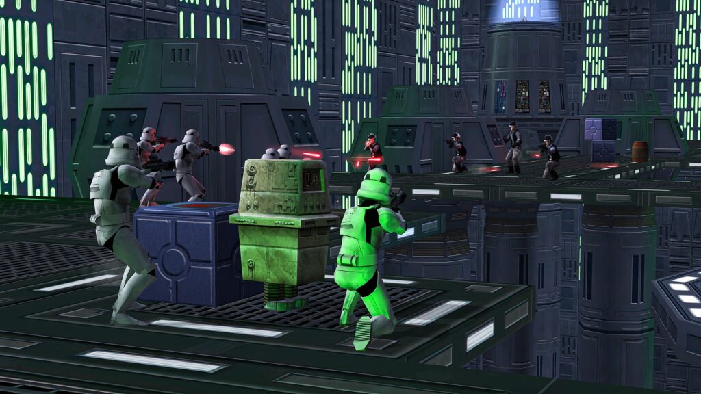 Fight on the ground and in space as clones, droids, stormtroopers, rebels, and more (Image via Aspyr)