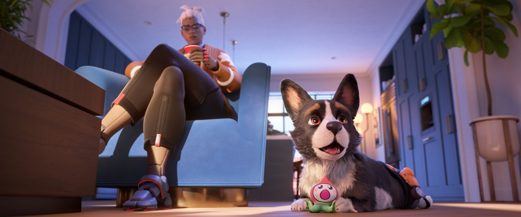 Murphy is Sojourn's dog in Overwatch 2 (Image via Blizzard Entertainment)
