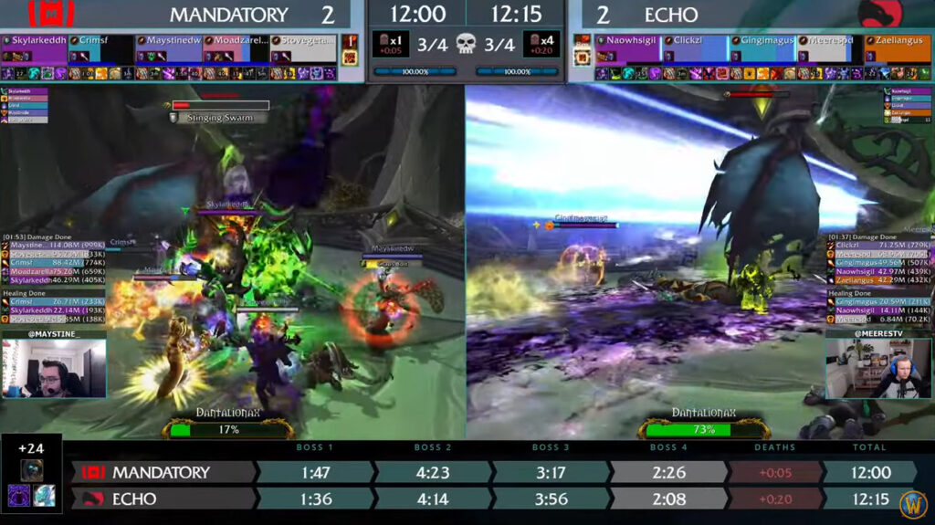 Mandatory versus Echo in Black Rook Hold (Image via Blizzard Entertainment)