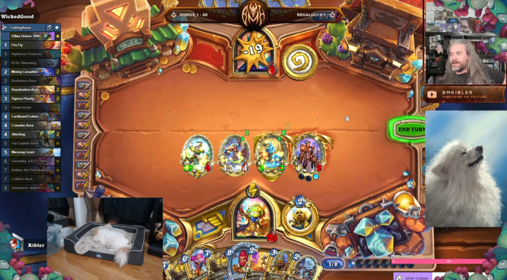 Crafting Auras Paladin in Hearthstone (Image via bmkibler on Twitch)