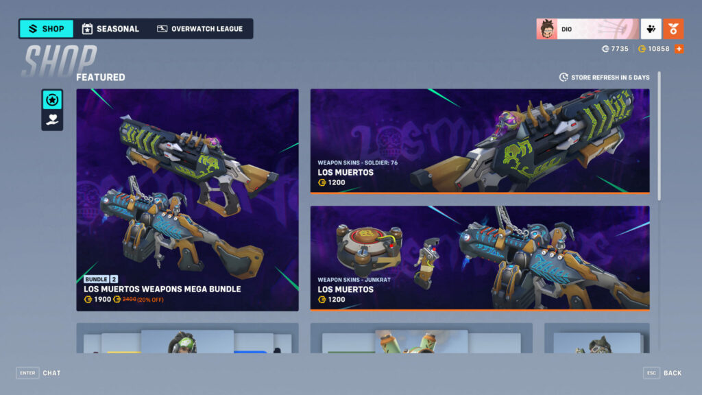 These skins are available through the in-game shop (Image via Blizzard Entertainment)