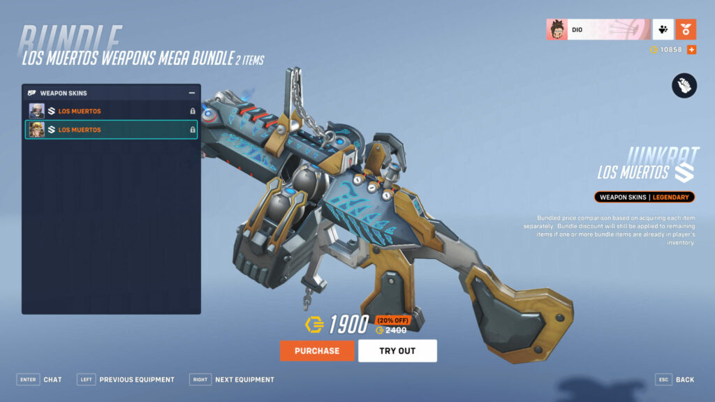 You can try out the skins before you buy them (Image via Blizzard Entertainment)