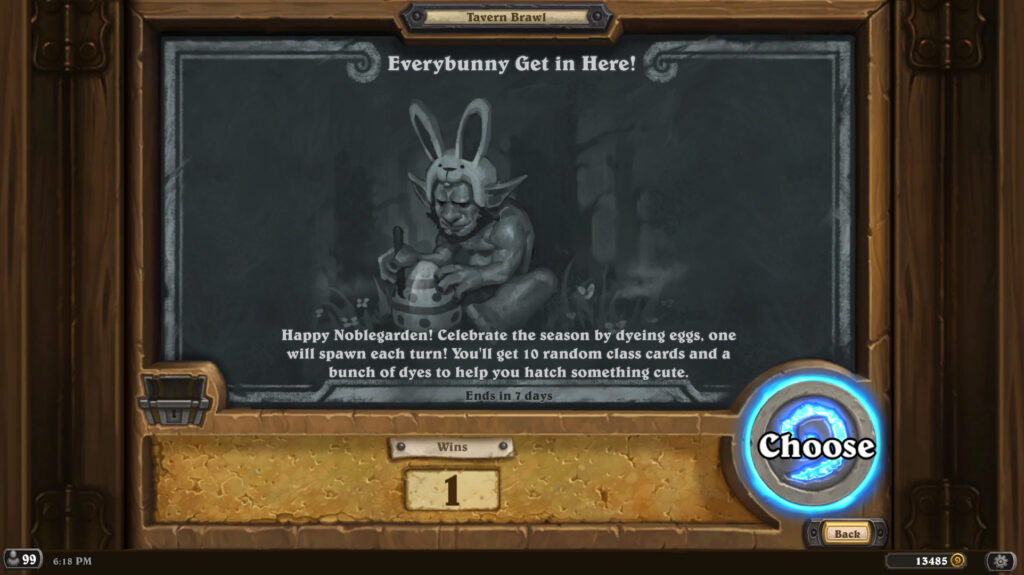 Everybunny Get in Here Tavern Brawl chalkboard (Image via Blizzard Entertainment)