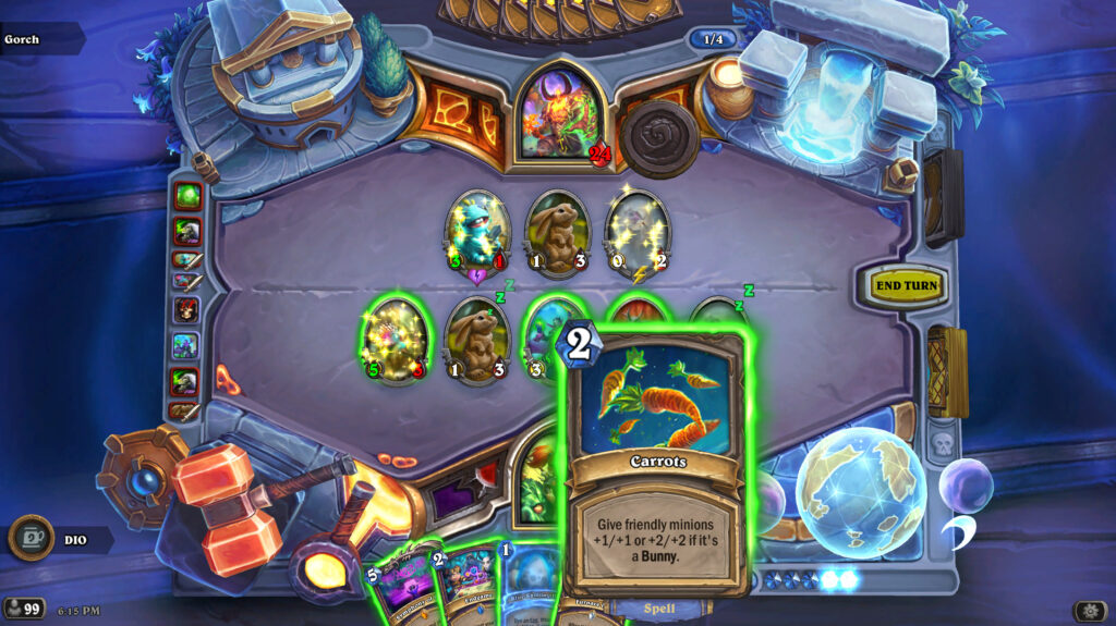 The Carrots spell in Hearthstone (Image via Blizzard Entertainment)
