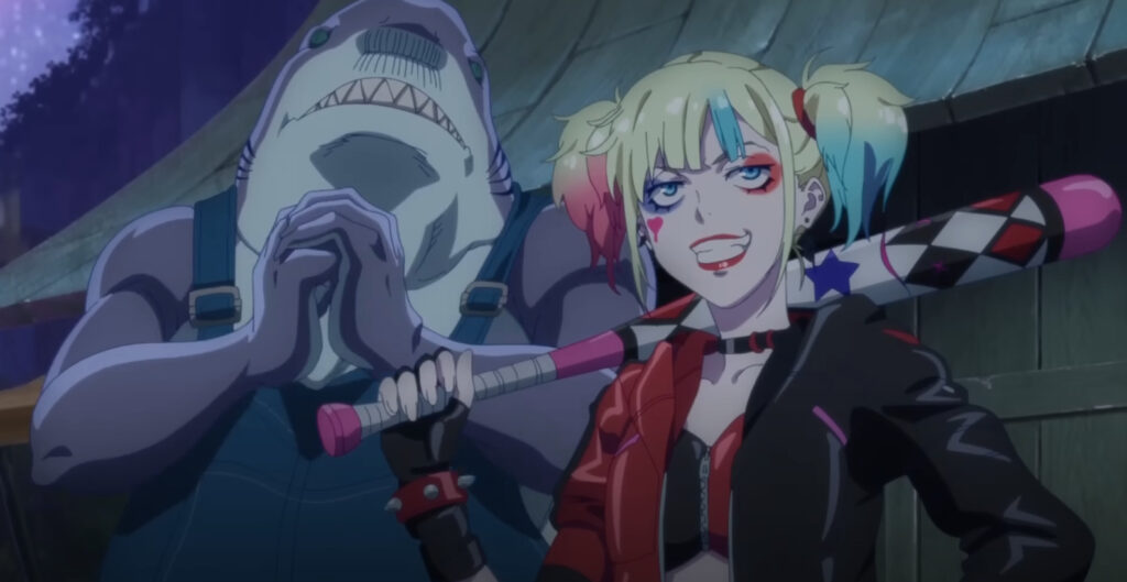 Anime Harley Quinn and King Shark (Image via DC)