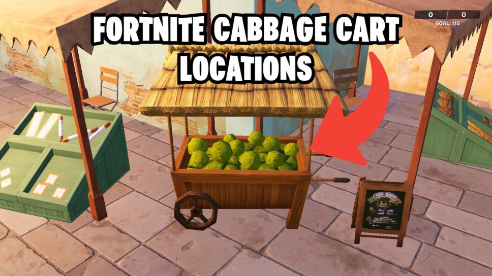 Where to destroy a cabbage cart in Fortnite cover image