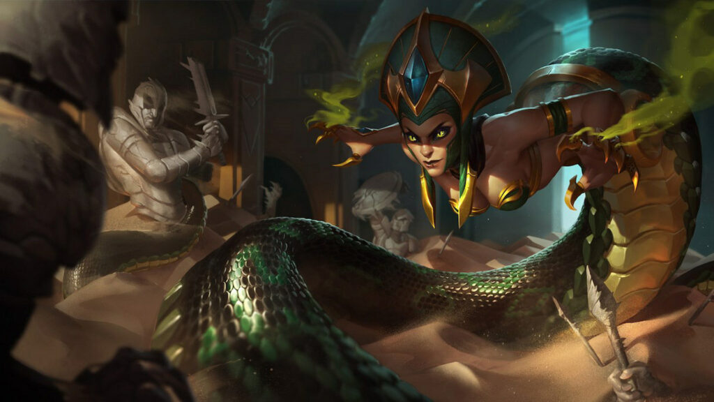 Cassiopeia, the half human and half serpent champion of League of Legends.