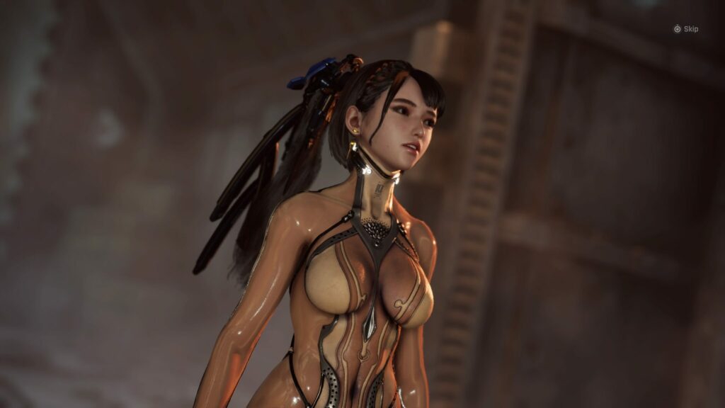 EVE's Skin Suit outfit can be worn in-game and will display in all cut-scenes (screenshot by esports.gg)