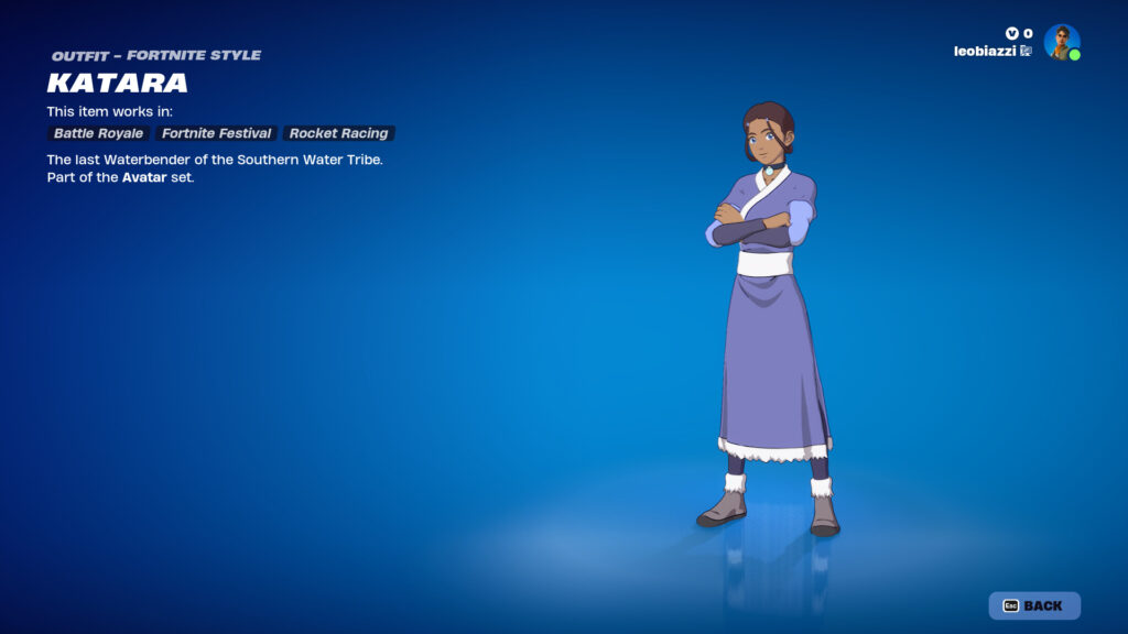 Katara is downing her traditional outfit (Image via esports.gg)