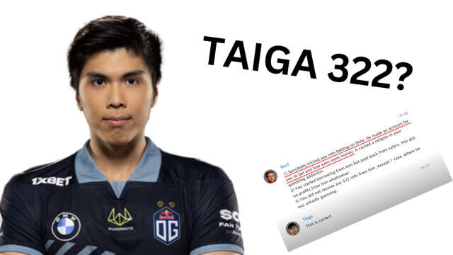 Evidence surfaces of OG’s Taiga alleged 322 inside match fixing preview image