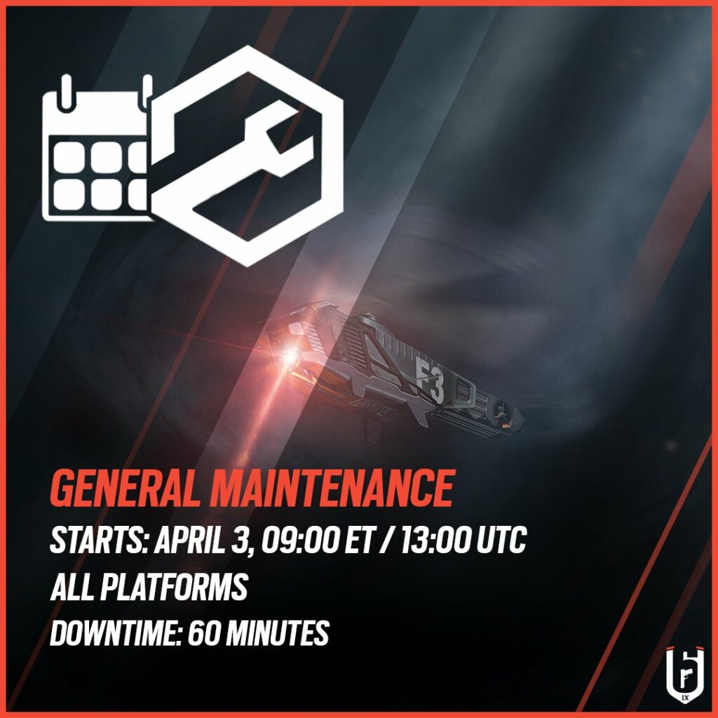 Rainbow Six Siege Server Maintenance Times