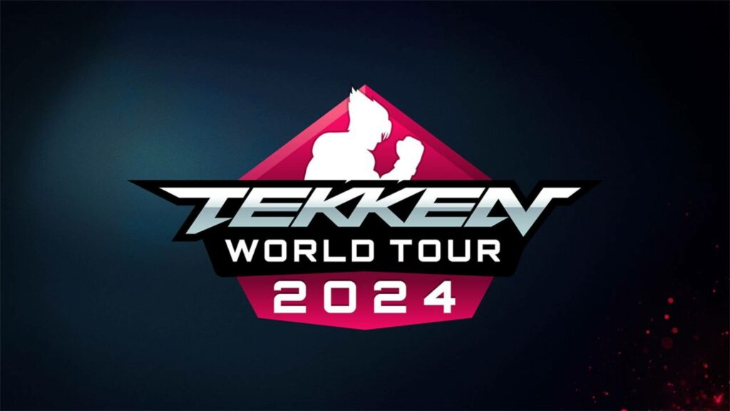 A logo of the Tekken 8 fighting esports league Tekken World Tour 2024, which has a Master + event at Evo Japan 2024
