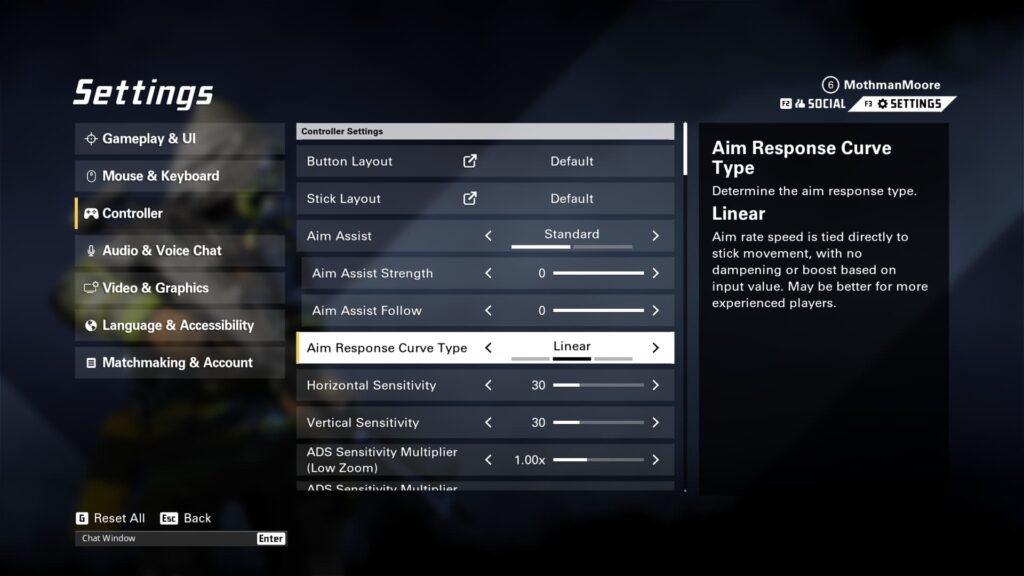 A look at the Linear aim assist setting in XDefiant.