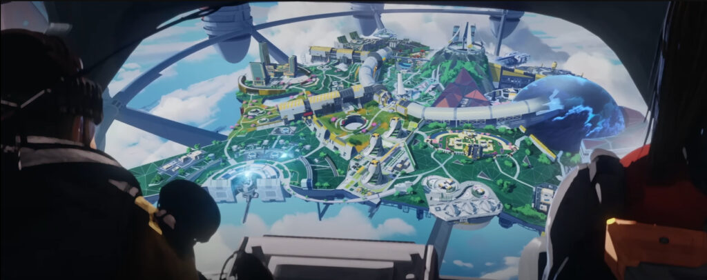 Beautiful, untouched Olympus in the Season 7 Launch Trailer (Image via Apex Legends on YouTube)
