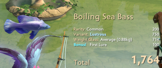 This blue Boiling Sea Bass is worth way more than average (Image via Valve)
