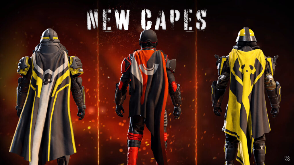 The capes included in the third premium Warbond (Image via PlayStation on YouTube)
