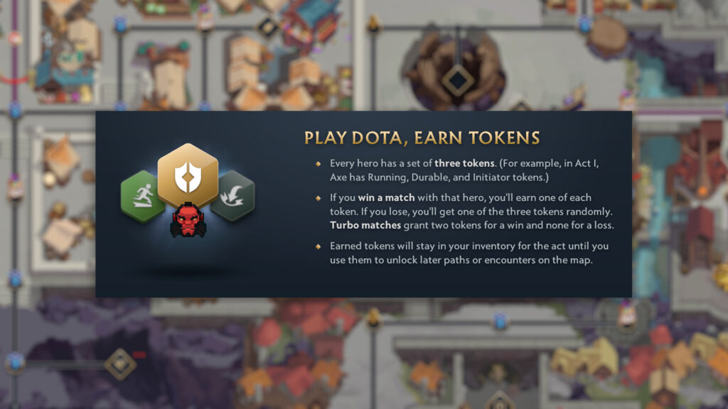 In-game information about tokens to unlock the Crownfall main quest.