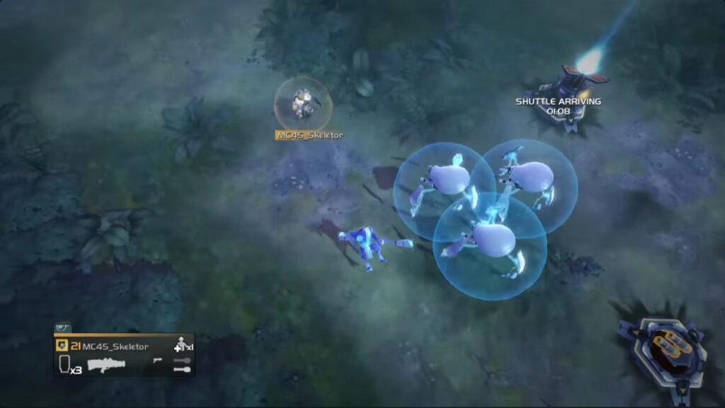 Illuminate units with shields in Helldivers 1 (Image via DS Synchro on YouTube)