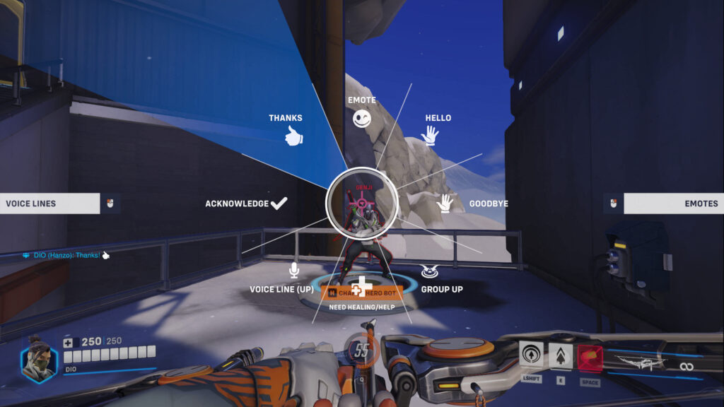 Overwatch 2 communication wheel (Image via Blizzard Entertainment)