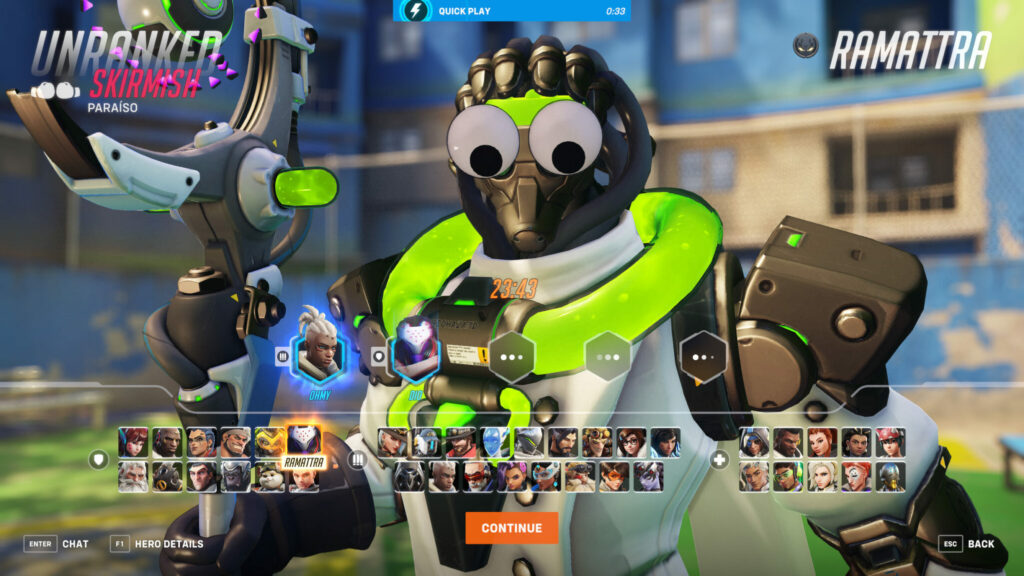 Ramattra with googly during Overwatch 2 April Fools' Day 2024 (Image via Blizzard Entertainment)