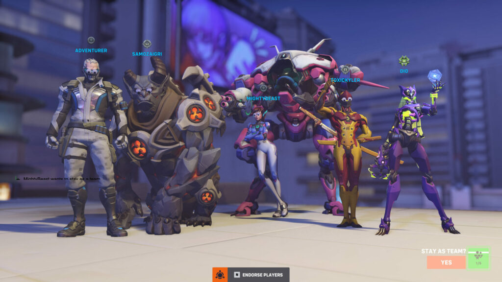 Overwatch 2 April Fools' Day 2024 victory screen (Image via Blizzard Entertainment)