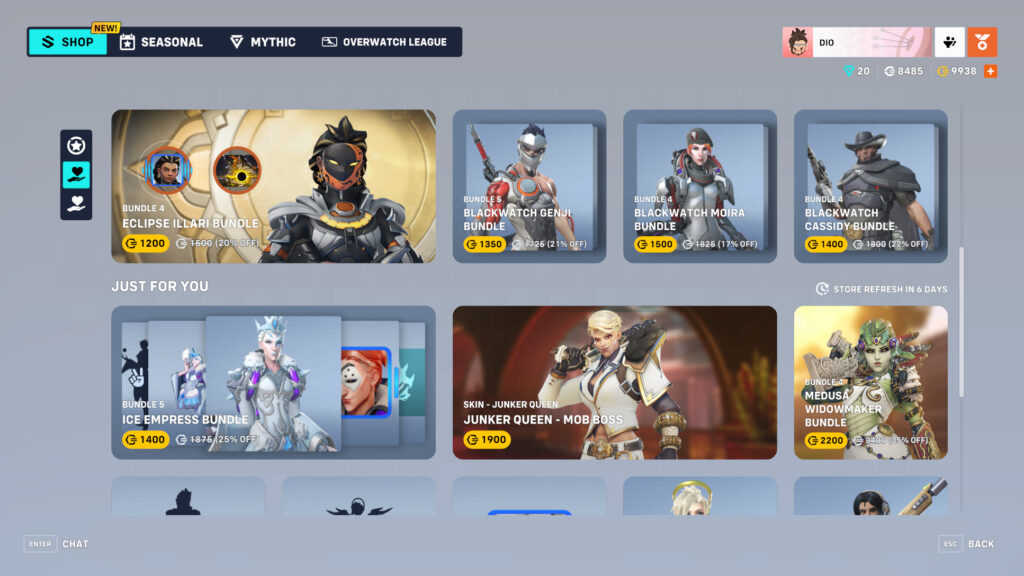 Shop rotation screenshot (Image via Blizzard Entertainment)