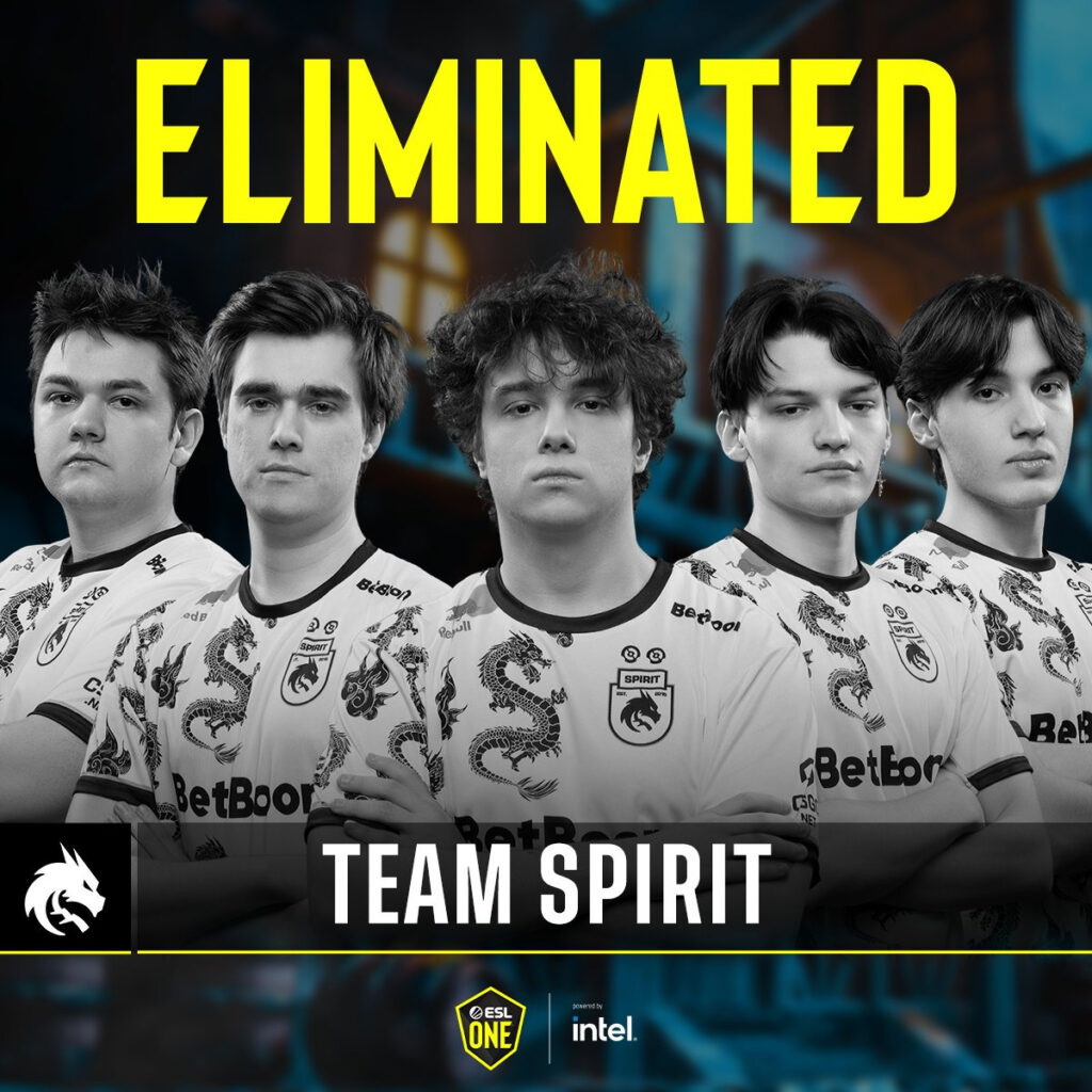 Team Spirit eliminated at ESL One Birmingham 