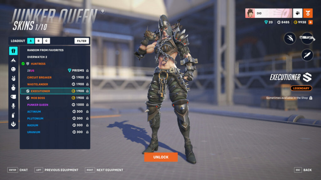 Legendary Executioner Junker Queen skin screenshot (Image via esports.gg)
