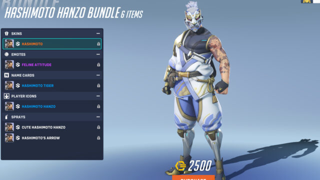 How to get the Hashimoto Hanzo skin and cat emote in Overwatch 2 preview image