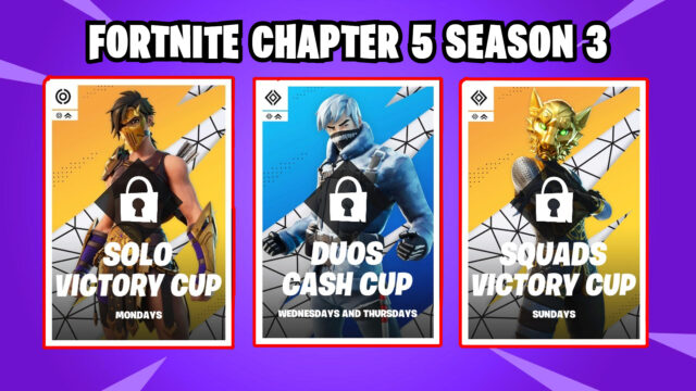 Fortnite Chapter 5 Season 3 tournament and Cash Cups schedule preview image