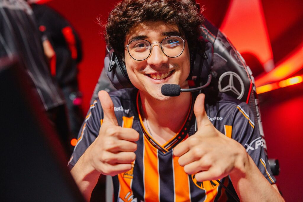 Brandon "Josedeodo" Villegas of Estral Esports competes during MSI Play-Ins at the Chengdu Financial City Performing Arts Center in Chengdu, China on May 01, 2024 (Image via Colin Young-Wolff/Riot Games)