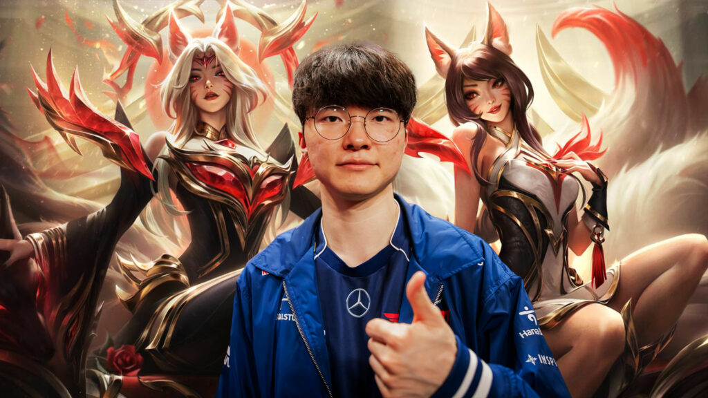 Faker is the player with the most appearances at Worlds (Image via Riot Games)