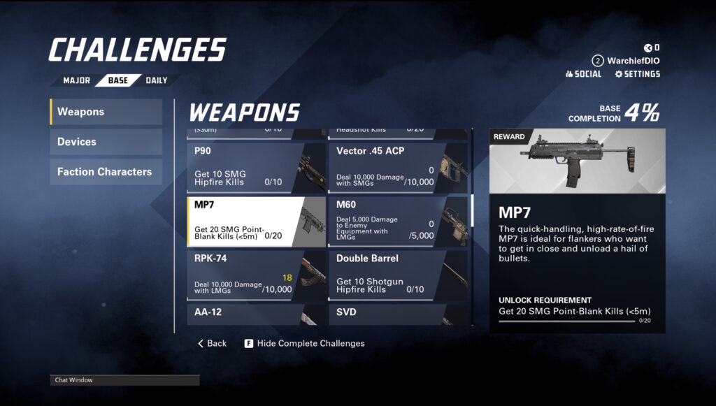 XDefiant MP7 requirement (Image via esports.gg)