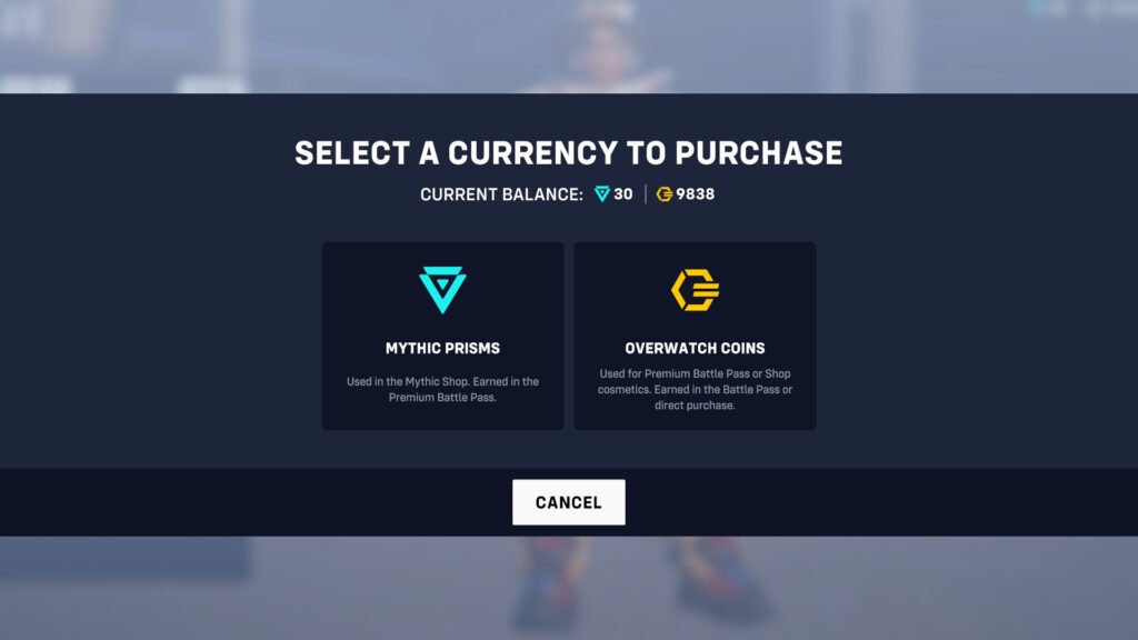Overwatch 2 currencies screenshot (Image via esports.gg)