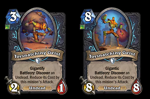 Toysnatching Geist in Hearthstone patch 29.4 (Images via Blizzard Entertainment)