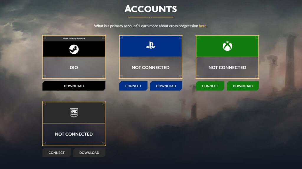 Selecting your primary SMITE 2 account screenshot (Image via esports.gg)