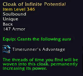 Cloak of Infinite Potential information (Image via Blizzard Entertainment)