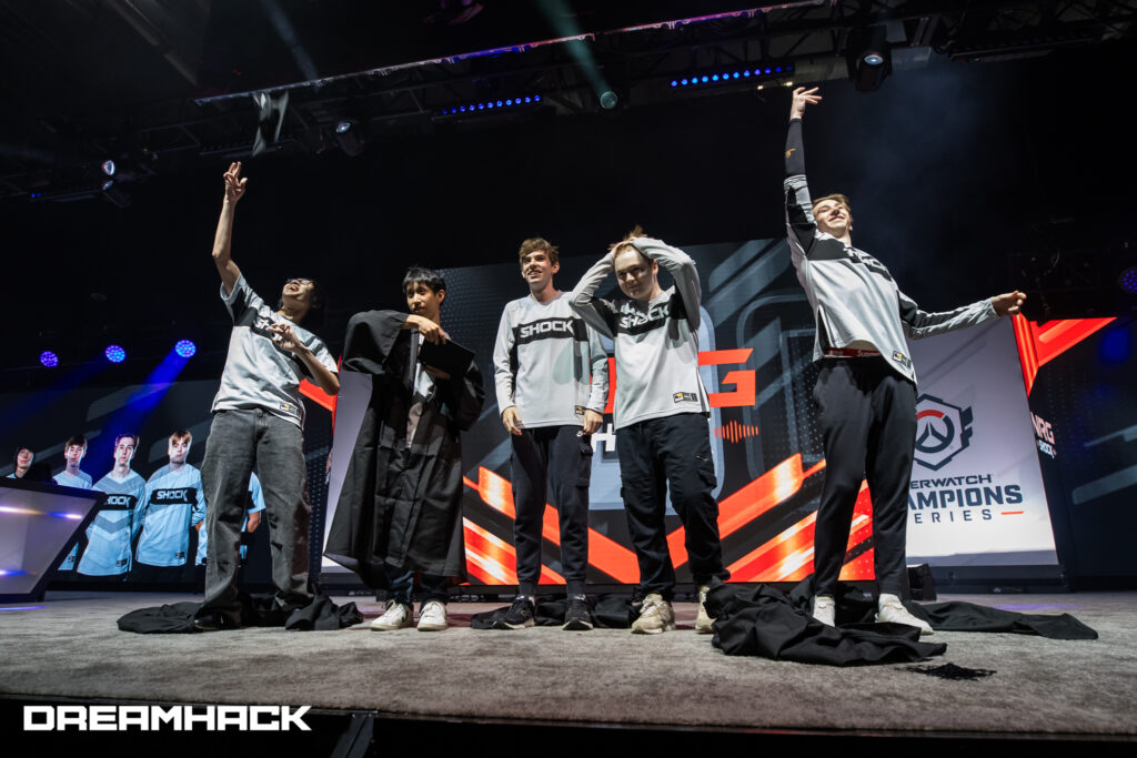 Students of the Game graduate and dawn their new NRG Shock jerseys (Image via ESL)