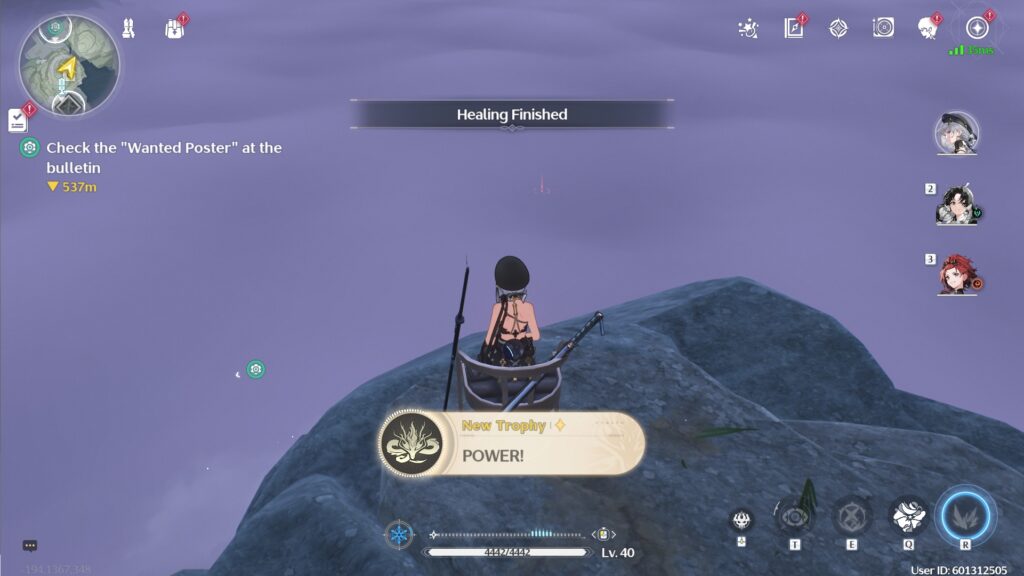 Sit on the chair with "the daunting aura" to complete the POWER! Quest! (screenshot by esports.gg)
