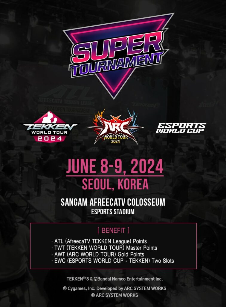 Big qualifiers at Super Tournament 2024 (Image via Bandai Namco Entertainment Inc. and Arc System Works)