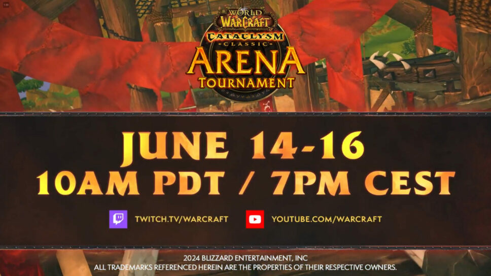 WoW Cataclysm Classic Arena Tournament kicks off this weekend cover image