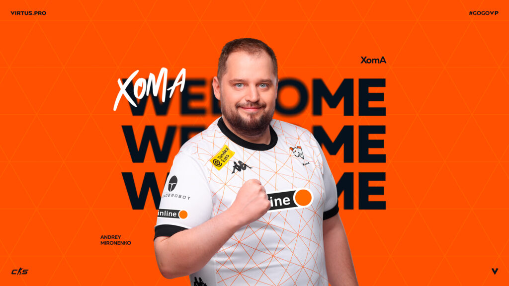 XomA will have his first experience in tier-one (Image via Virtus.pro)