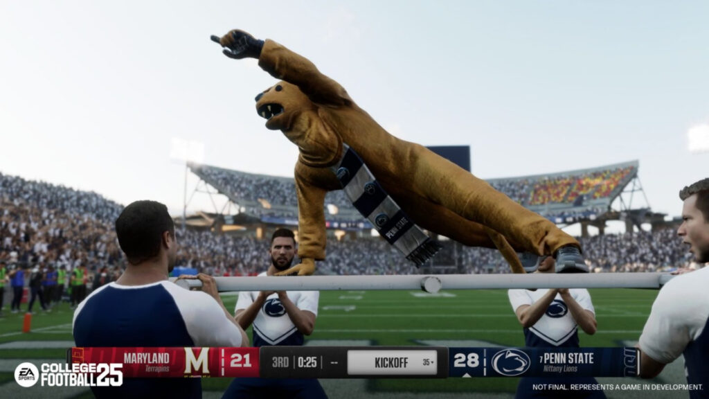 Even the mascots are getting in on the fun in College Football 25 (Image via EA Sports)