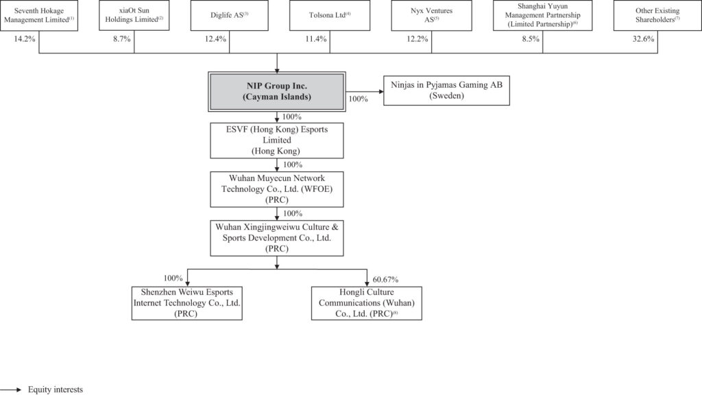 NIP's Ownership Structure, Image via SEC