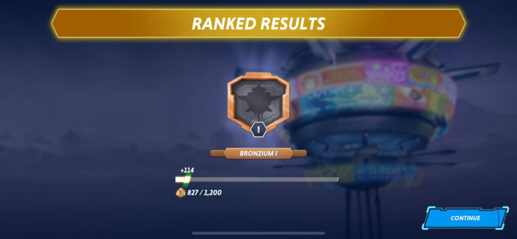 Your rank will progress after winning a ranked match.