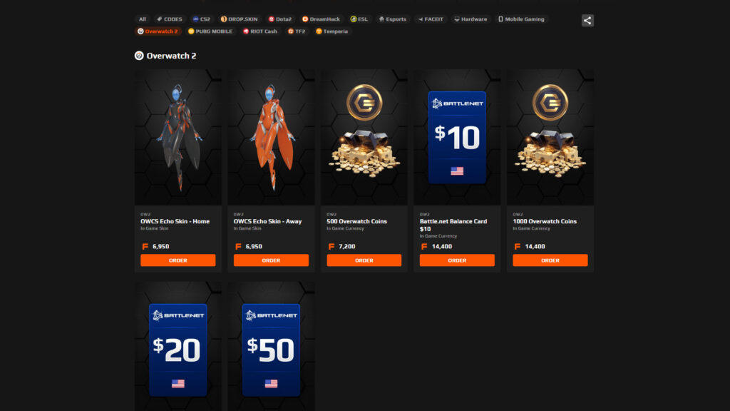 How to get Overwatch Coins using FACEIT Points (Image via FACEIT)